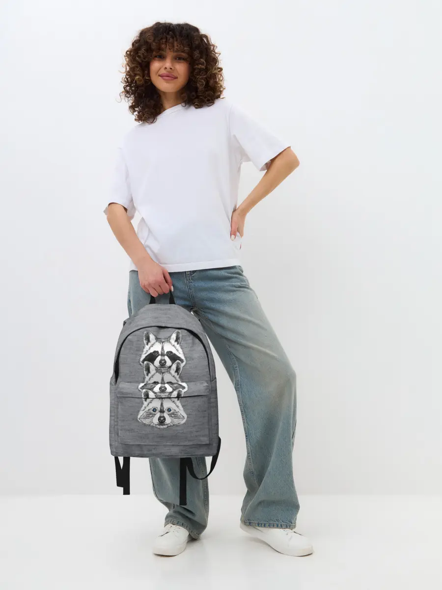 Рюкзак джинсовый / Еноты