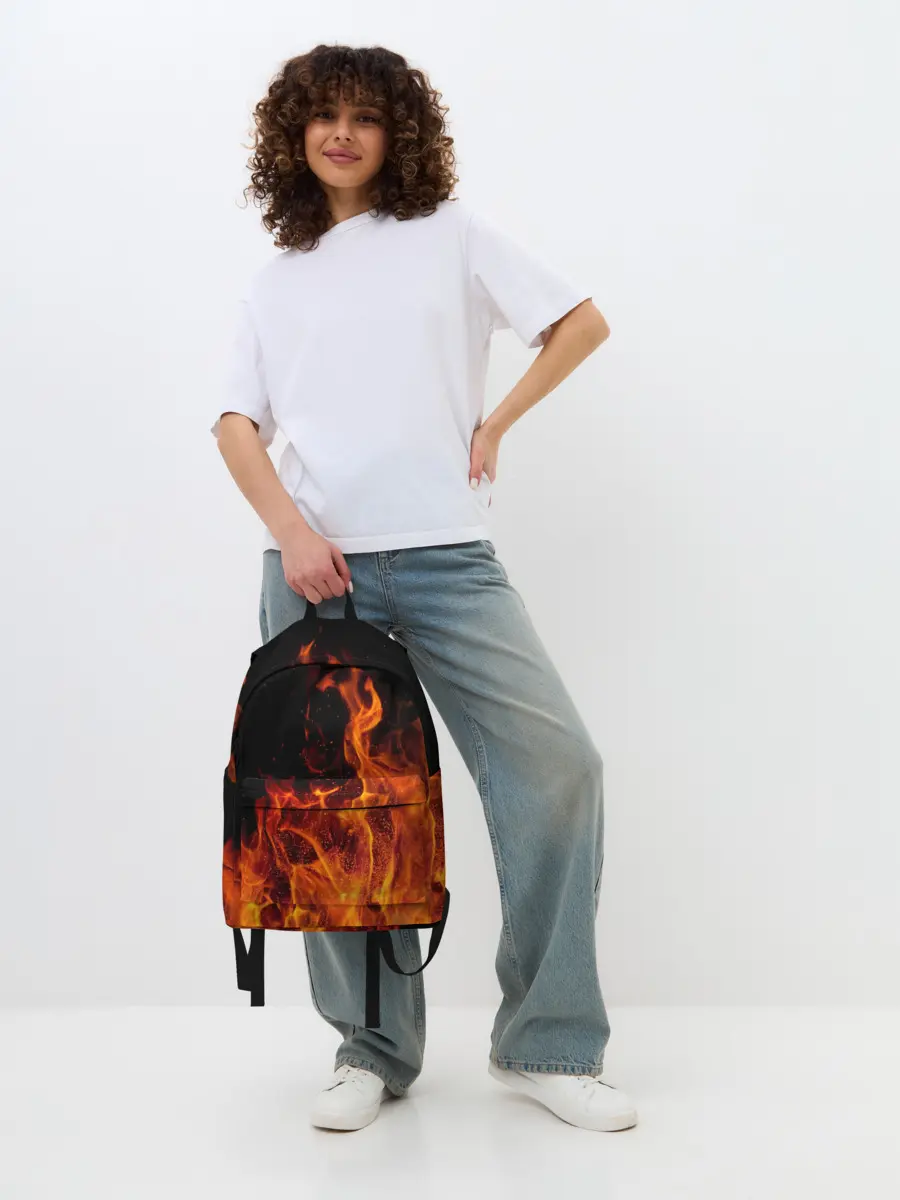 Рюкзак джинсовый / Огонь