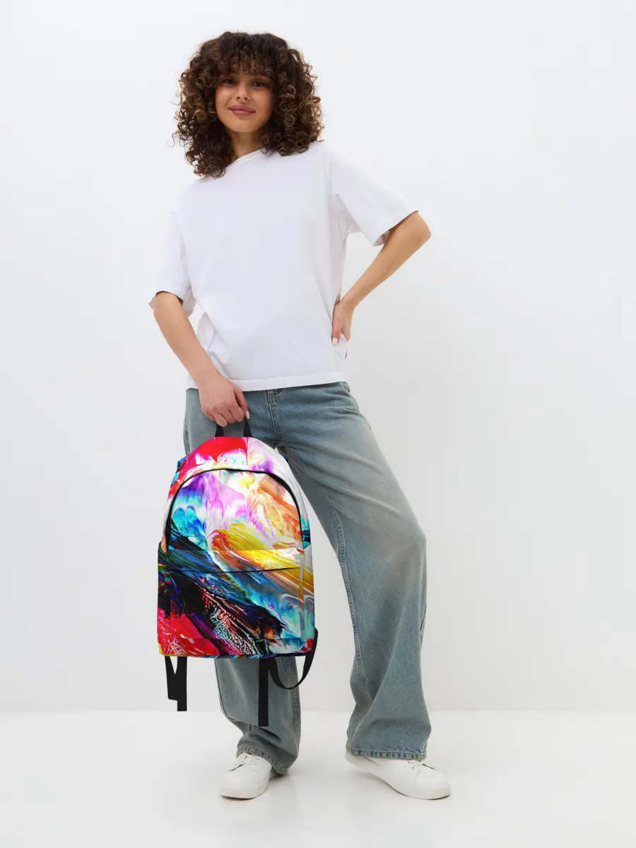 Рюкзак джинсовый / Абстракция красок