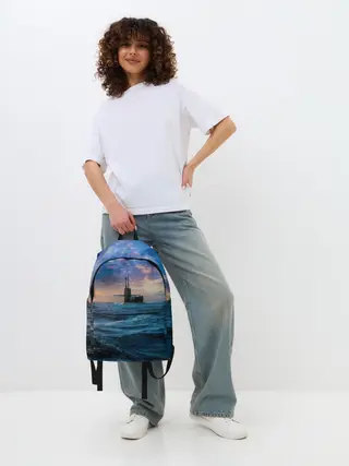 Рюкзак джинсовый / Подводная лодка