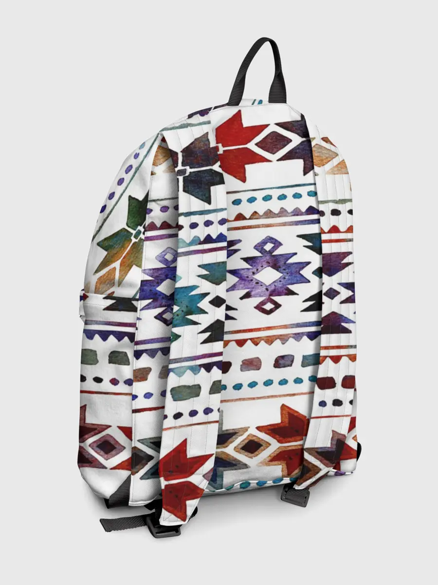 Рюкзак джинсовый / Снежинки акварель