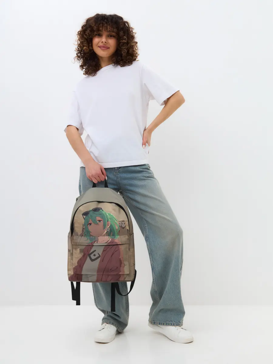 Рюкзак джинсовый / Мику Хатсуне. ВОКАЛОИД