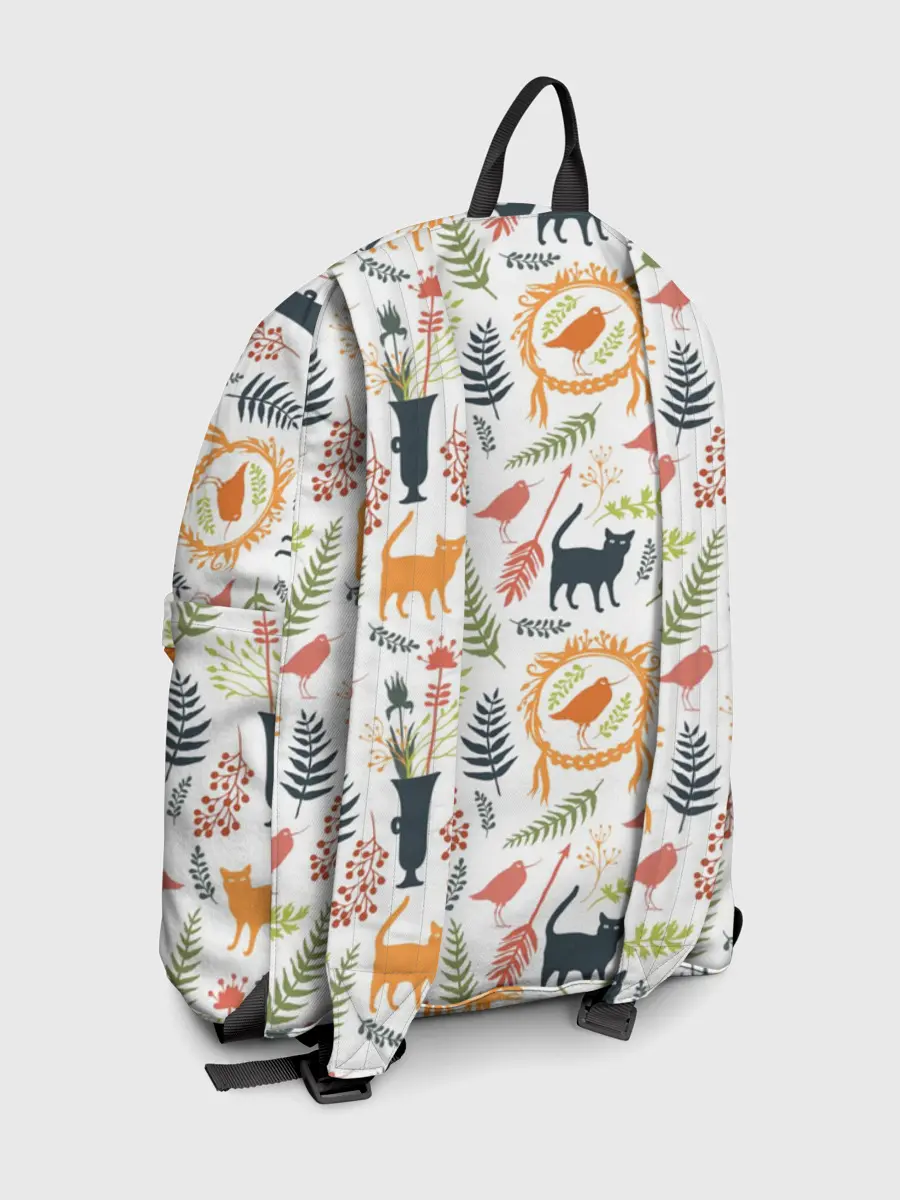 Рюкзак джинсовый / О кошках и птичках