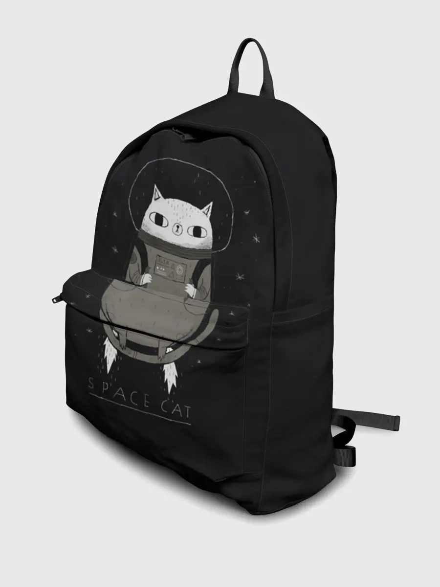 Рюкзак джинсовый / Кот космонавт