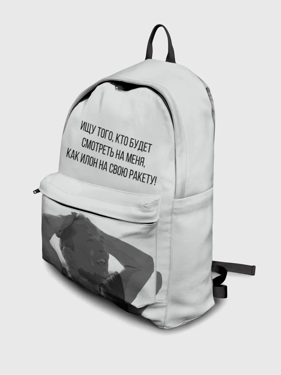 Рюкзак джинсовый / Илон и ракета