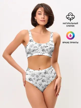 Женские топ и трусы / RAMMSTEIN АВТОГРАФЫ