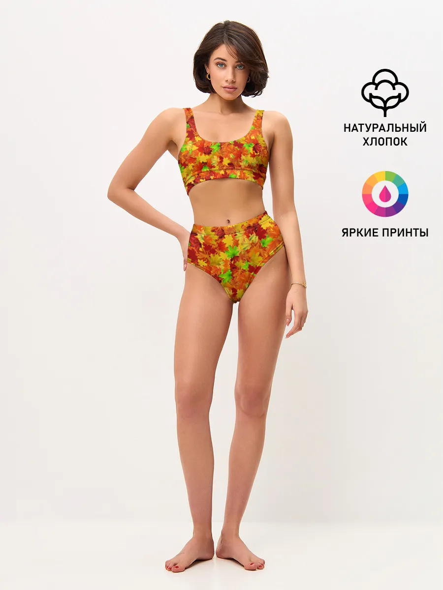 Женские топ и трусы / Кленовые листья