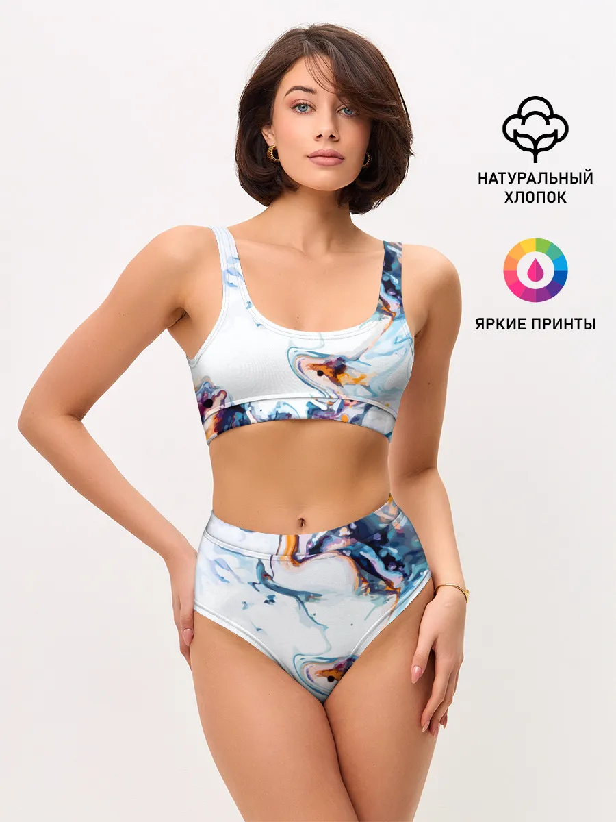 Женские топ и трусы / Брызги красок