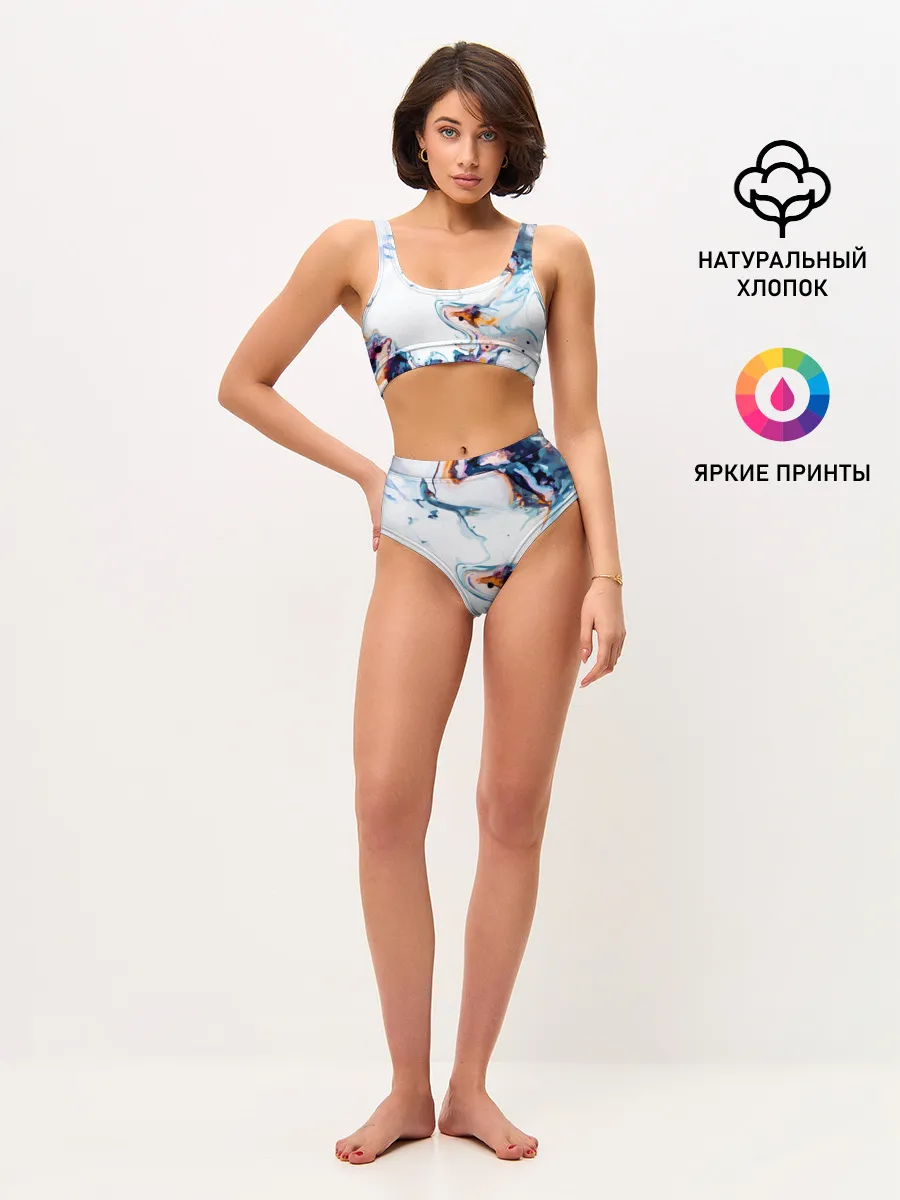 Женские топ и трусы / Брызги красок