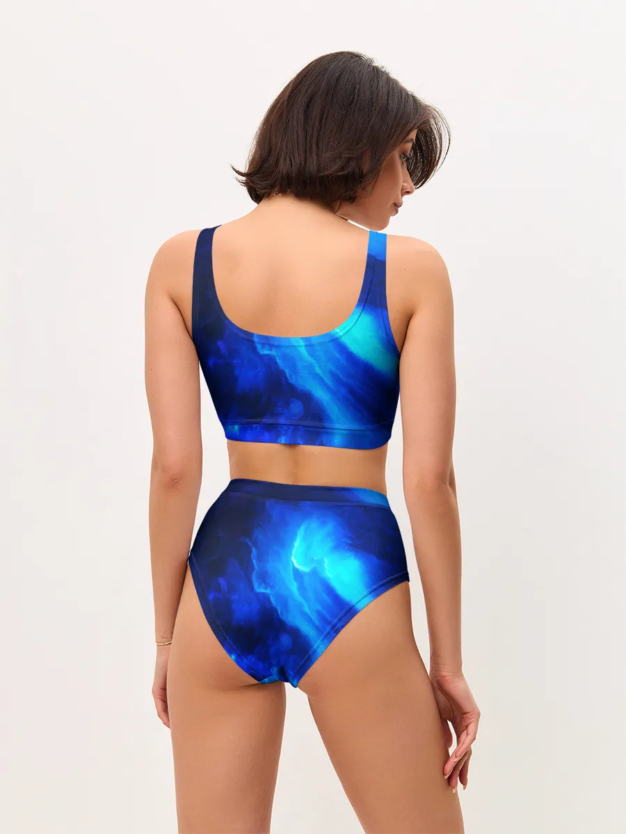 Женские топ и трусы / СИНИЙ КОСМОС