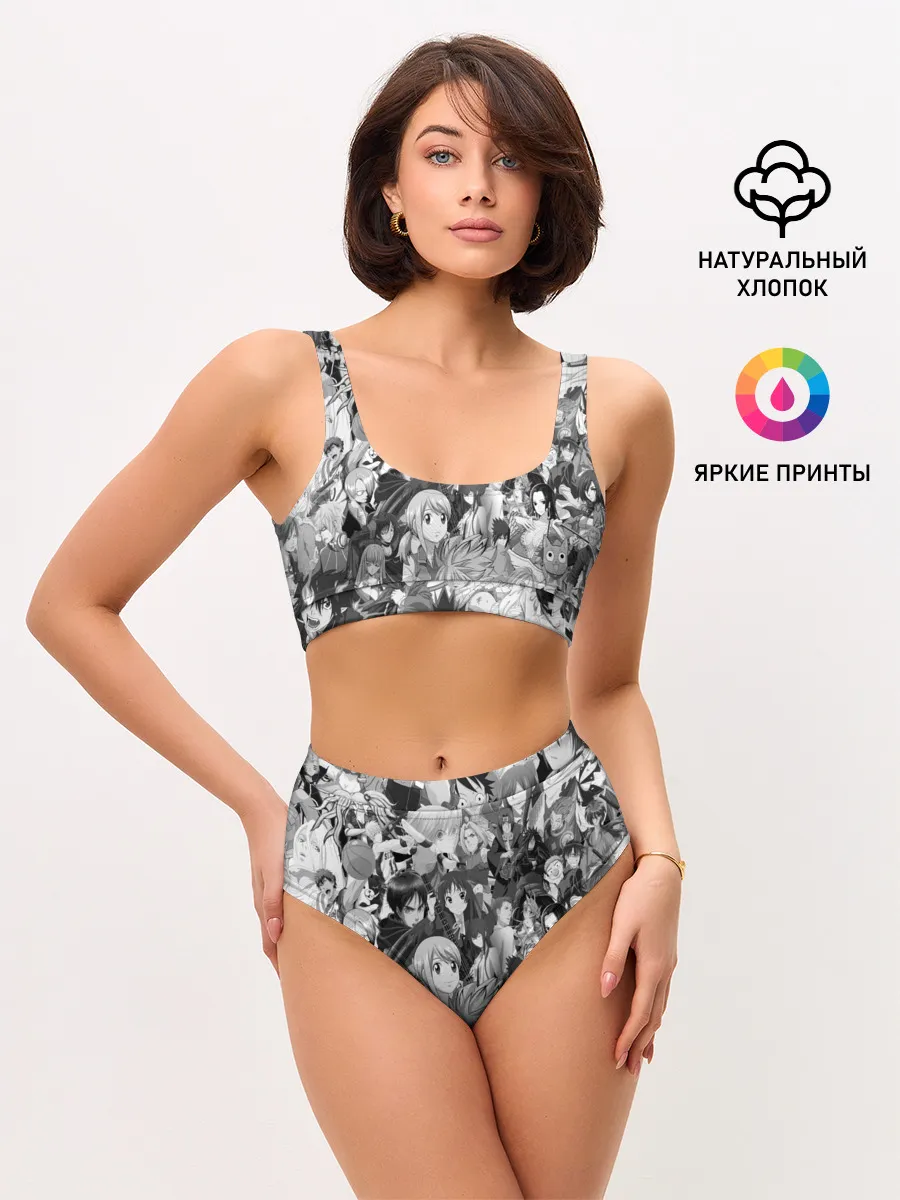 Женские топ и трусы / МНОГО ЧЕРНО-БЕЛЫХ АНИМЕ ДЕВОЧЕК