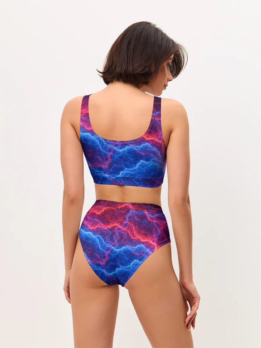 Женские топ и трусы / Молнии: Огонь и лед