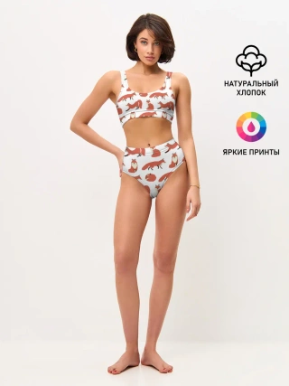 Женские топ и трусы / Лисий хвост