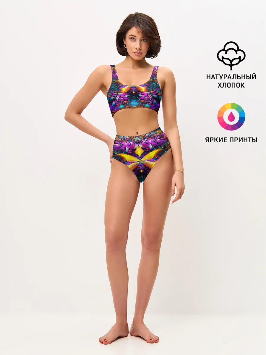 Женские топ и трусы / ФРАКТАЛЬНЫЕ ЦВЕТЫ
