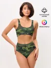 Женские топ и трусы / Военный камуфляж