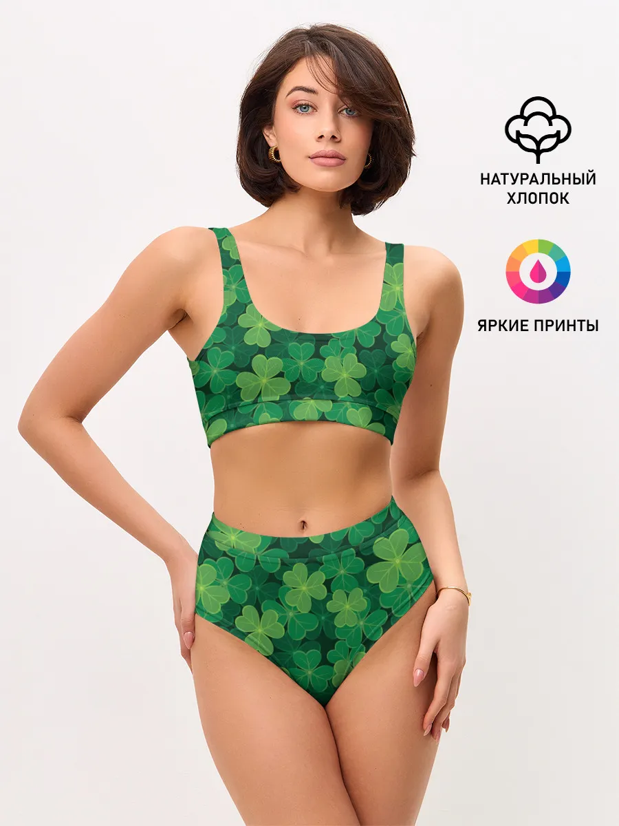 Женские топ и трусы / Ирландский клевер