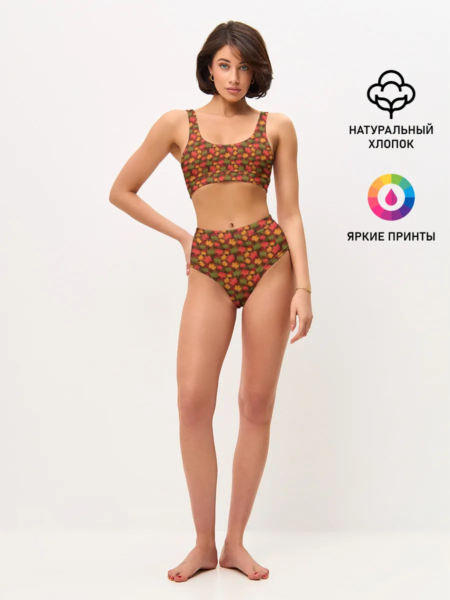 Женские топ и трусы / Maple leaves
