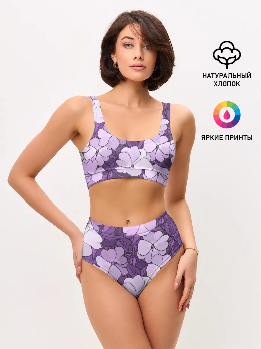 Женские топ и трусы / Цветы