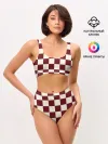 Женские топ и трусы / Шахматка