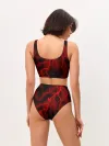 Женские топ и трусы / МОЛНИЯ RED NEON