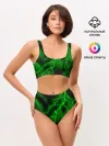 Женские топ и трусы / МОЛНИЯ GREEN NEON