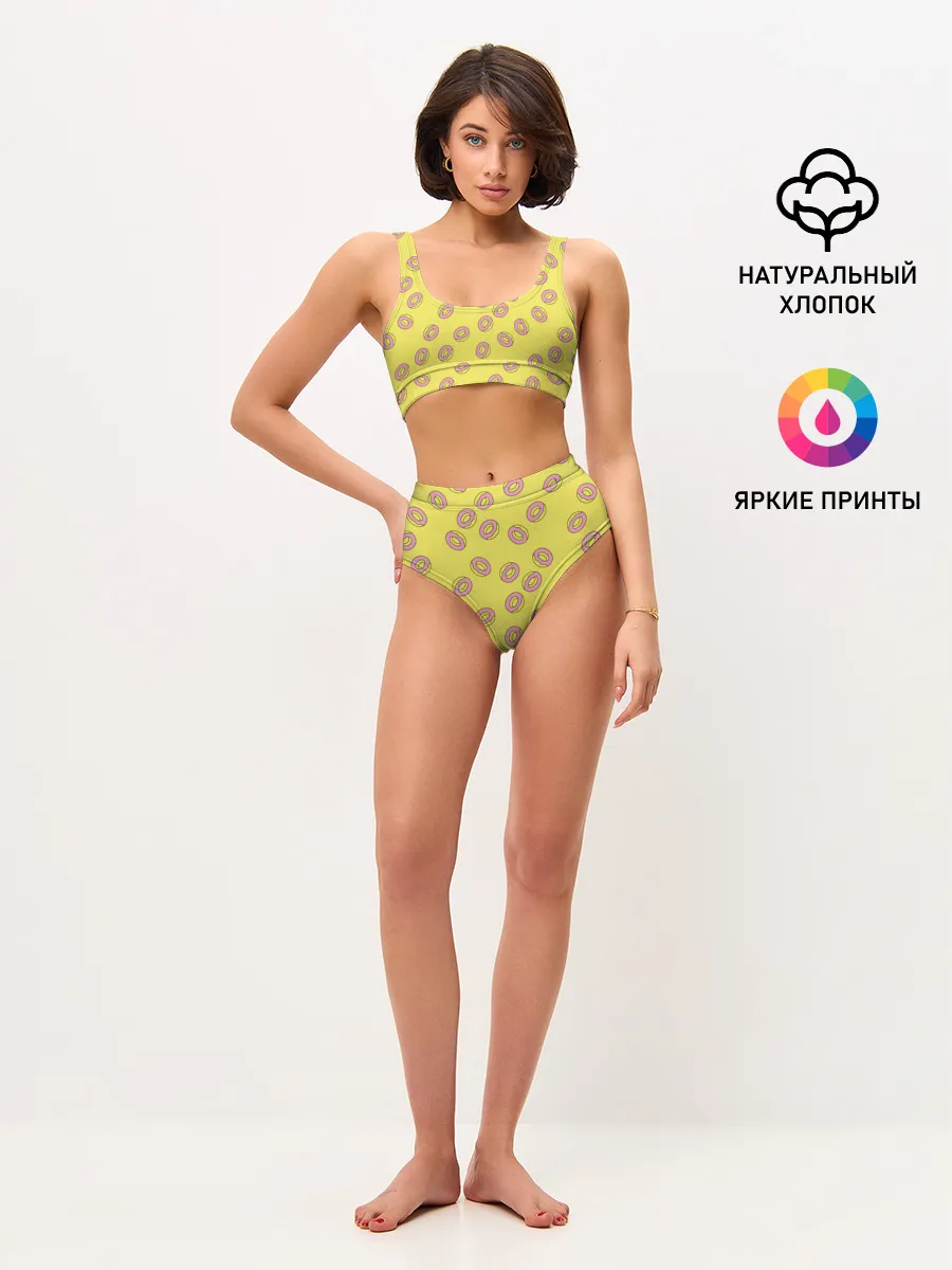 Женские топ и трусы / Пончики Донатс.