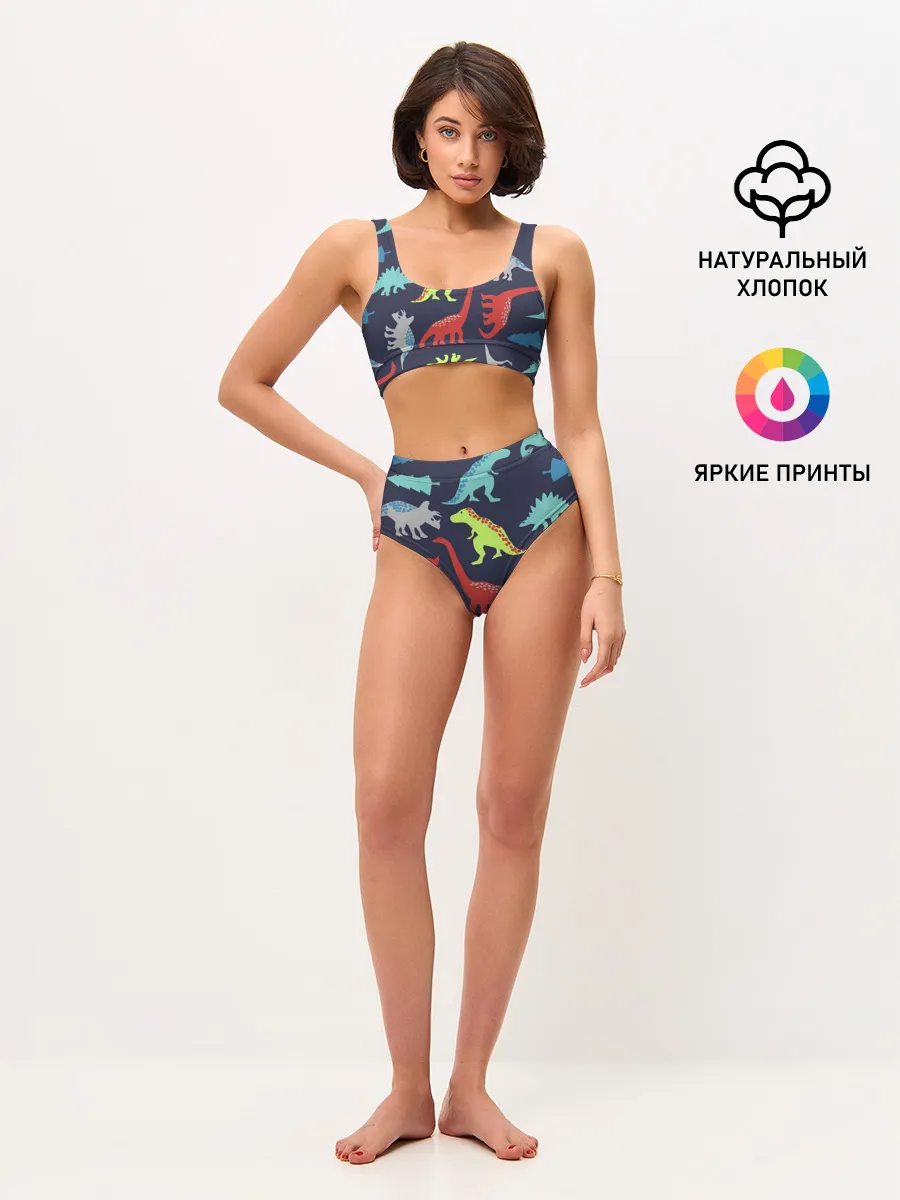 Женские топ и трусы / Динозавры