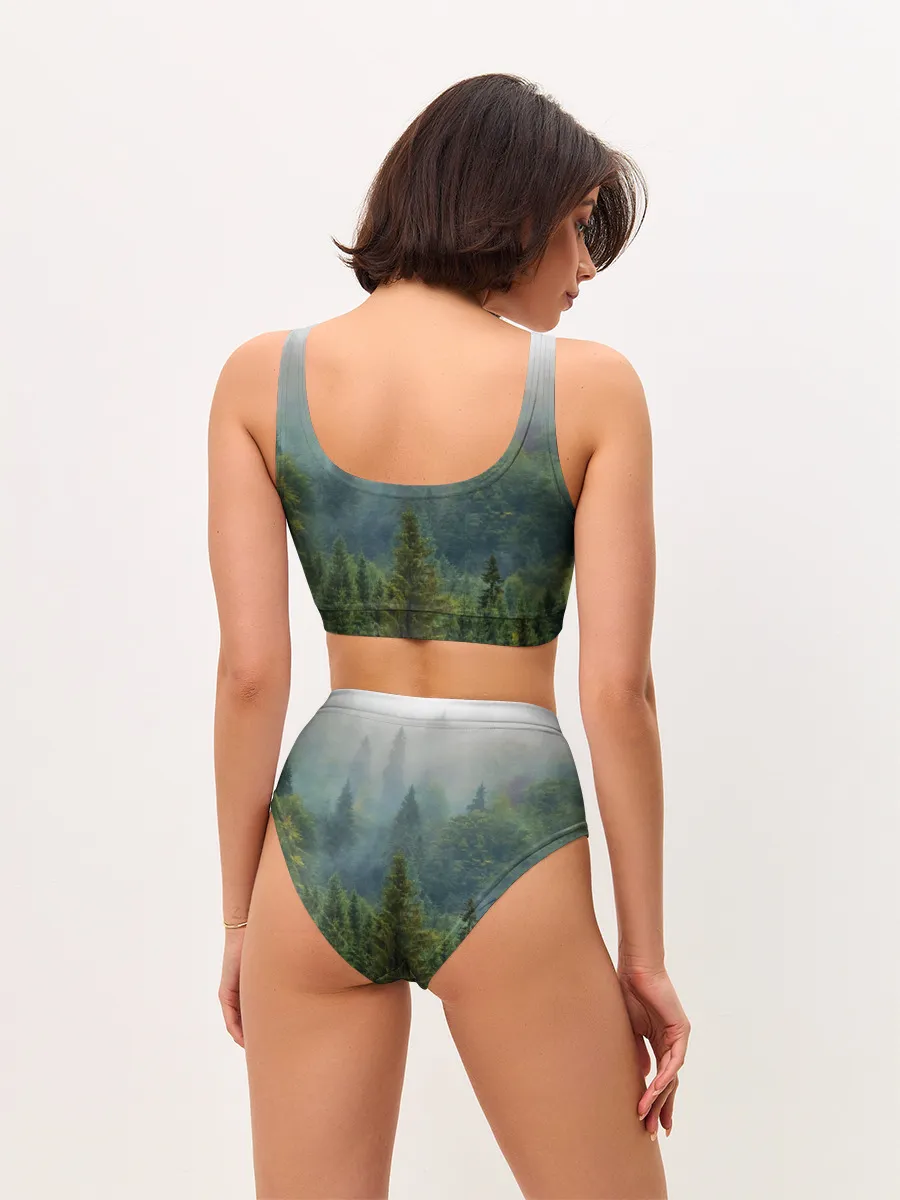 Женские топ и трусы / Лес