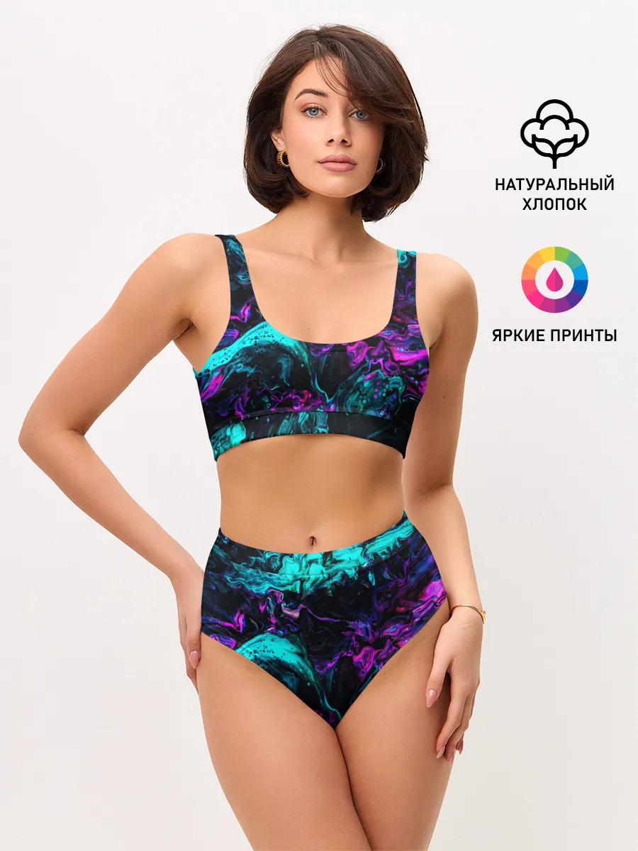 Женские топ и трусы / НЕОНОВАЯ АБСТРАКЦИЯ | NEON