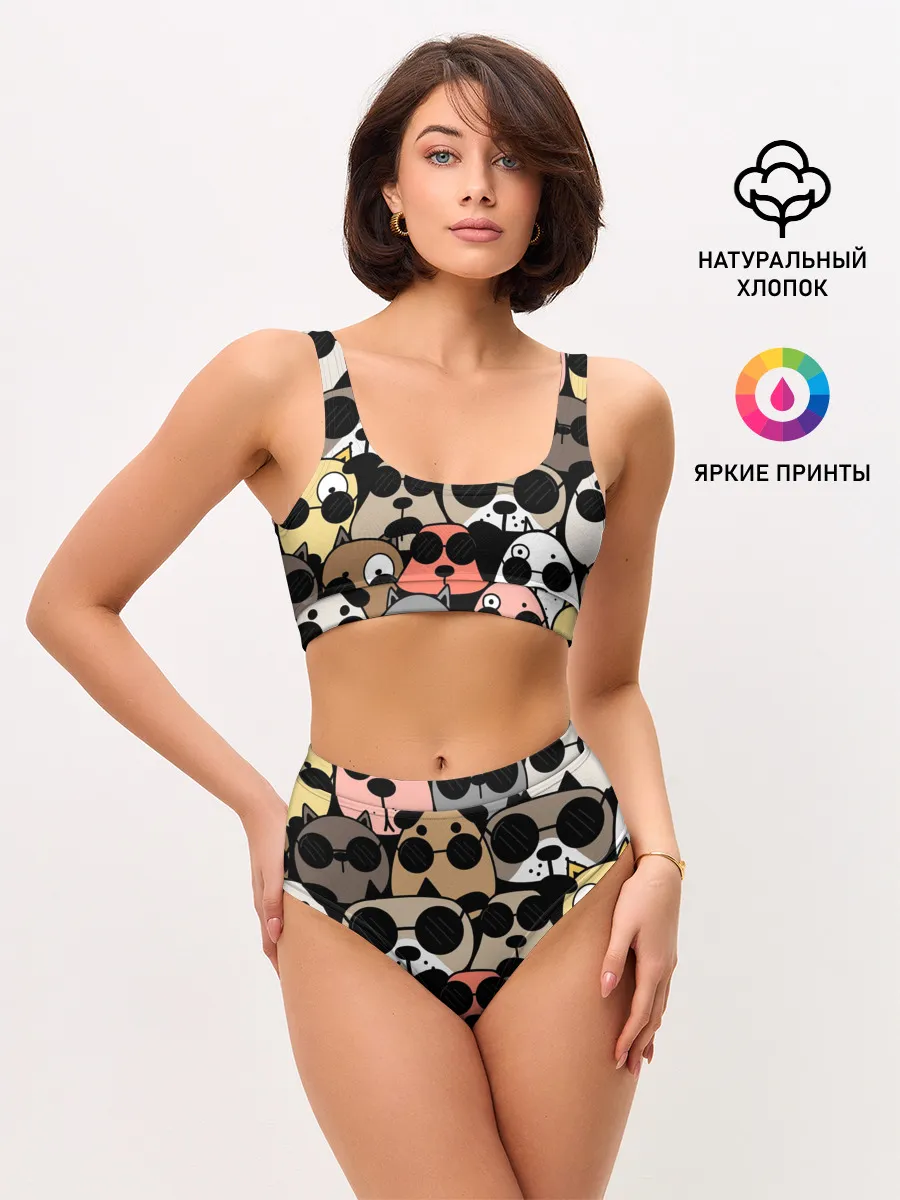 Женские топ и трусы / Серьезные псы