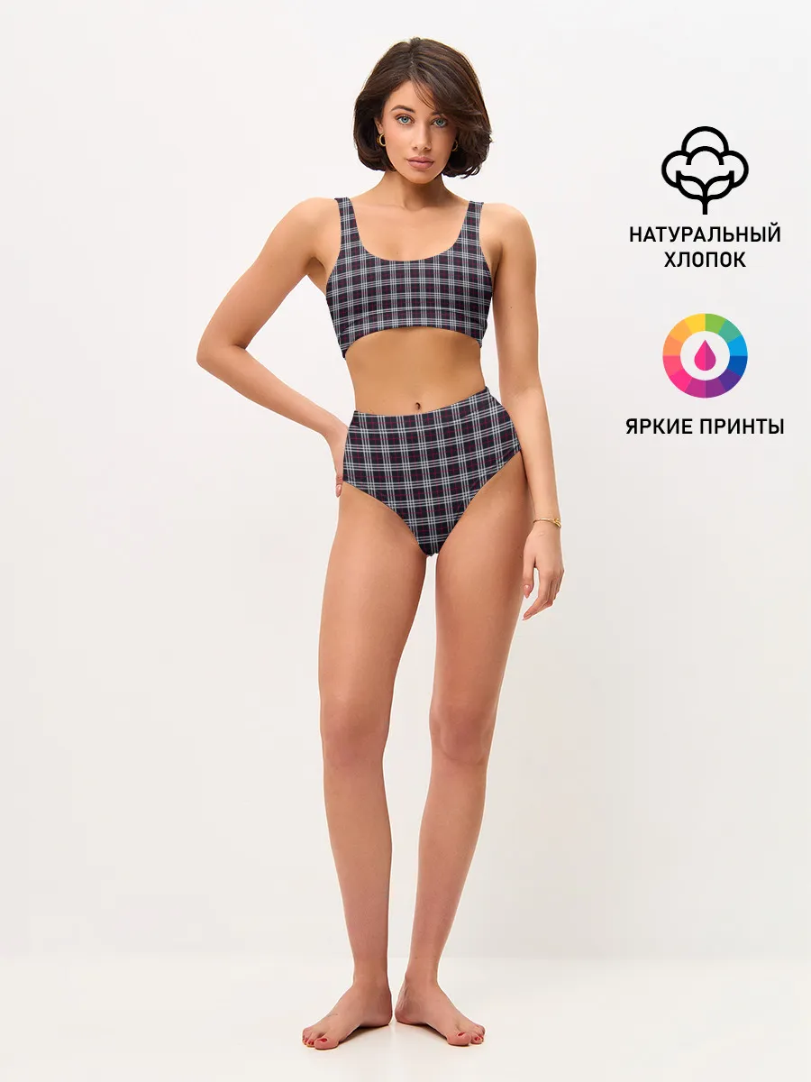 Женские топ и трусы / Классические в клеточку