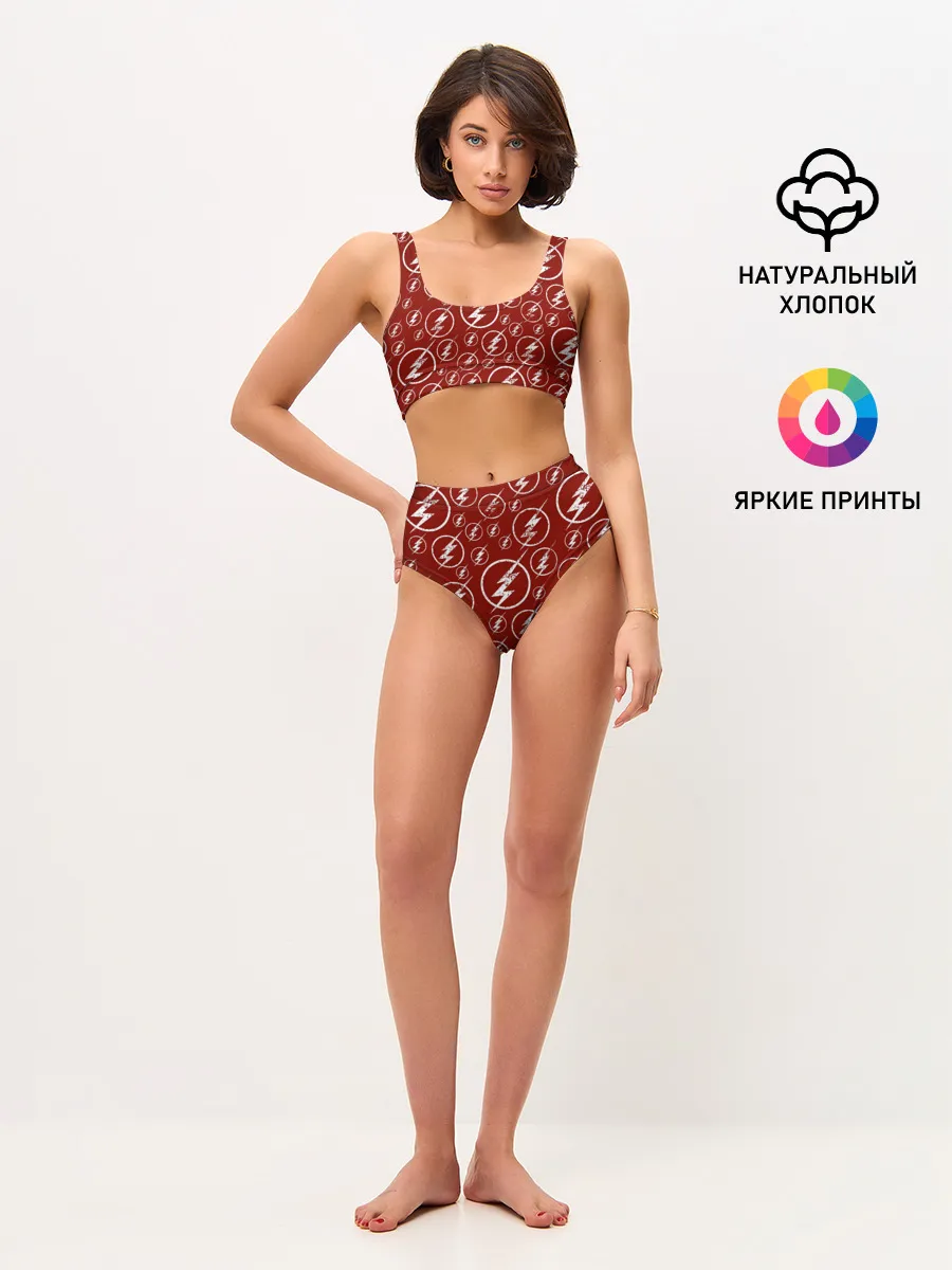 Женские топ и трусы / The Flash Logo Pattern