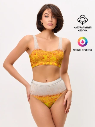 Женские топ и трусы / ПИВО с пеной
