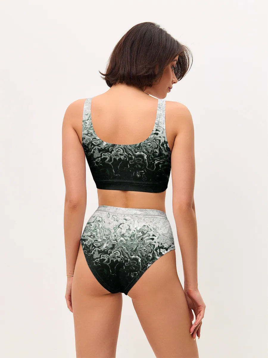 Женские топ и трусы / Разводы жидкость абстракция