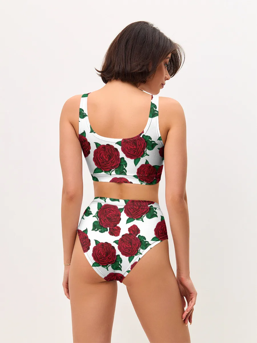 Женские топ и трусы / Винтажные розы