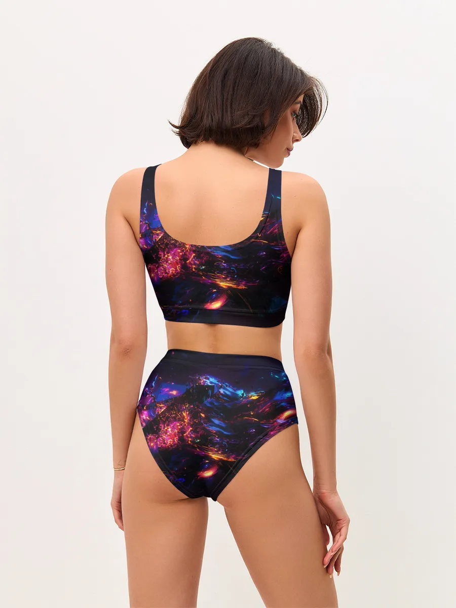 Женские топ и трусы / ФРАКТАЛЬНЫЙ НЕОН