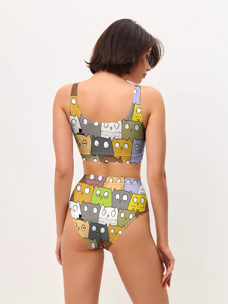 Женские топ и трусы / СОВЫ КОТИКИ