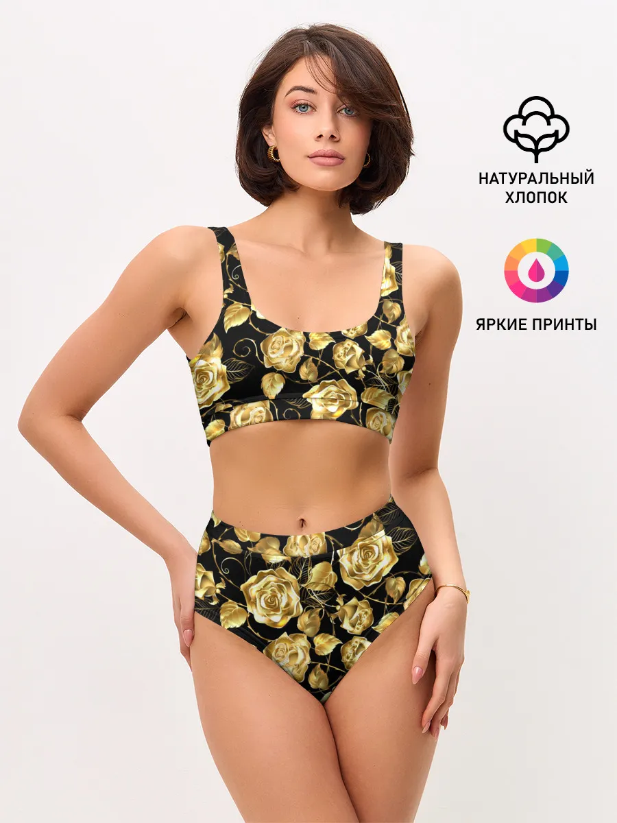 Женские топ и трусы / Golden Roses