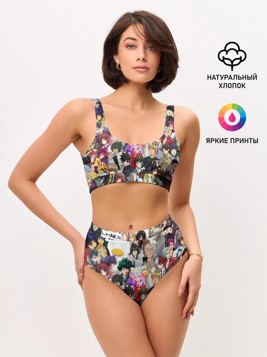 Женские топ и трусы / Кавалькада персонажей из аниме