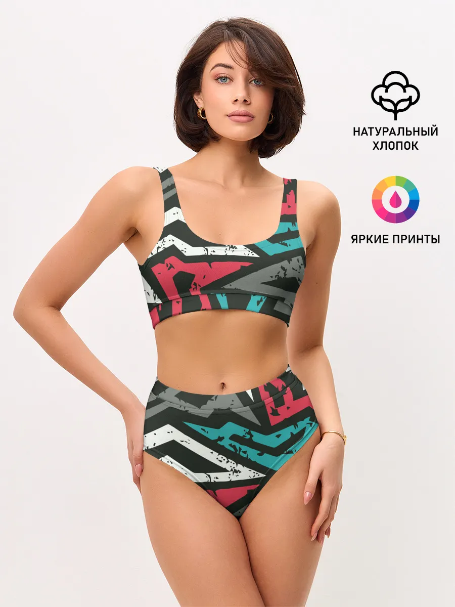 Женские топ и трусы / Geometric Abstraction