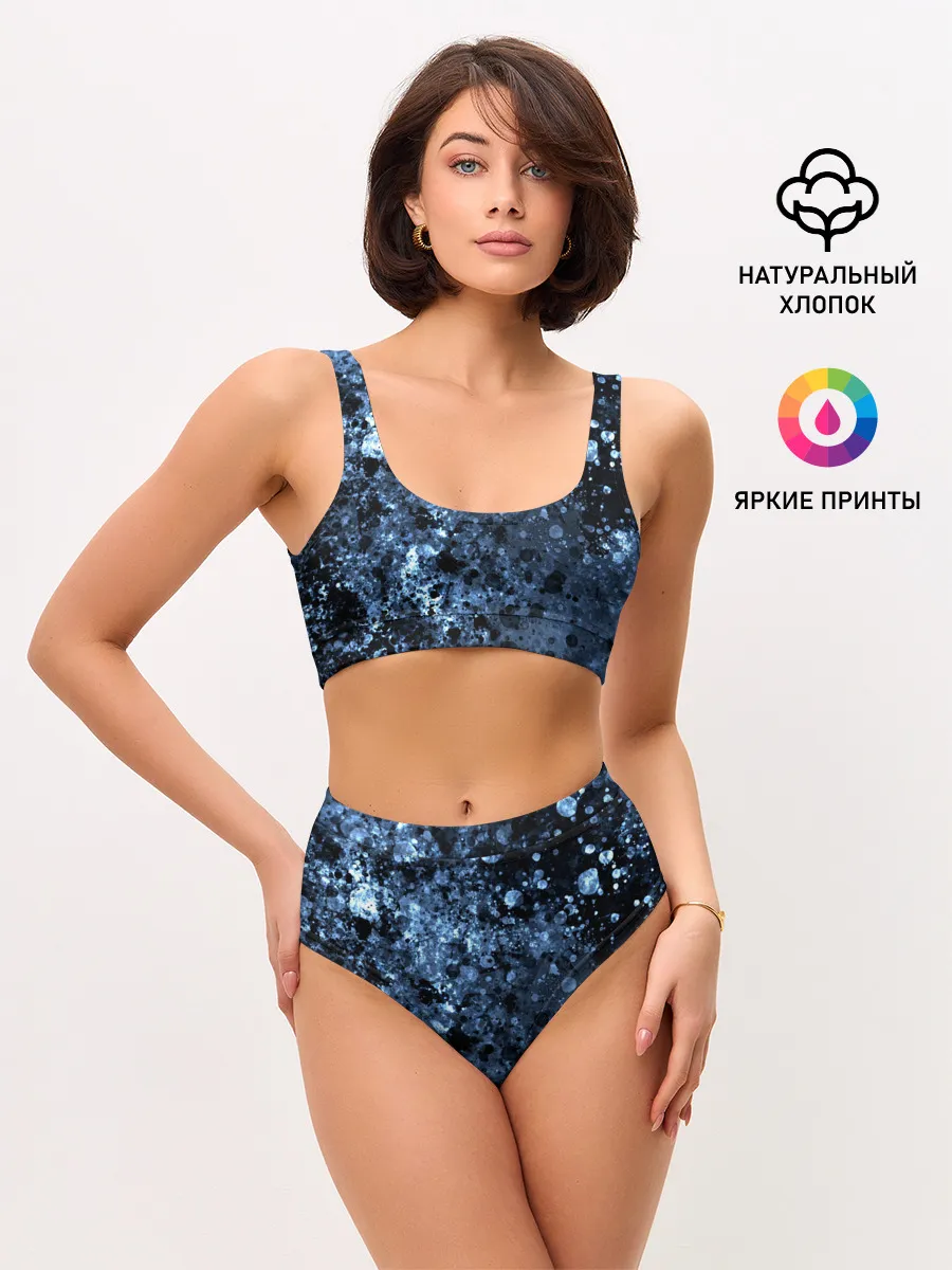 Женские топ и трусы / абстракция жидкость