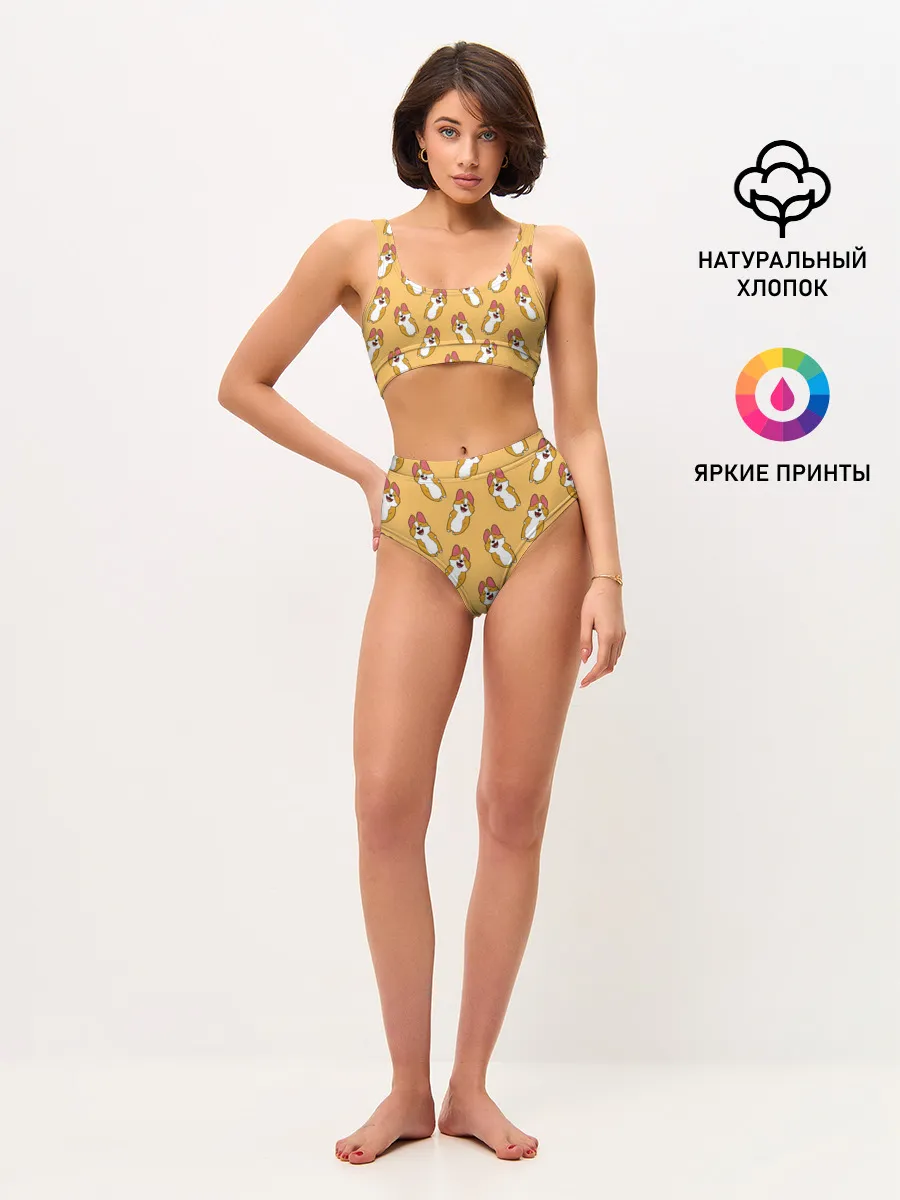 Женские топ и трусы / Радость Корги паттерн