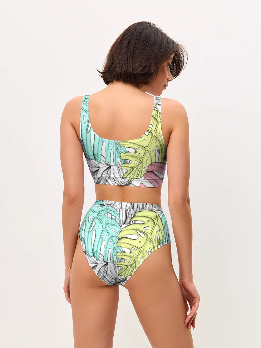 Женские топ и трусы / ТЕКСТУРА ТРОПИКИ