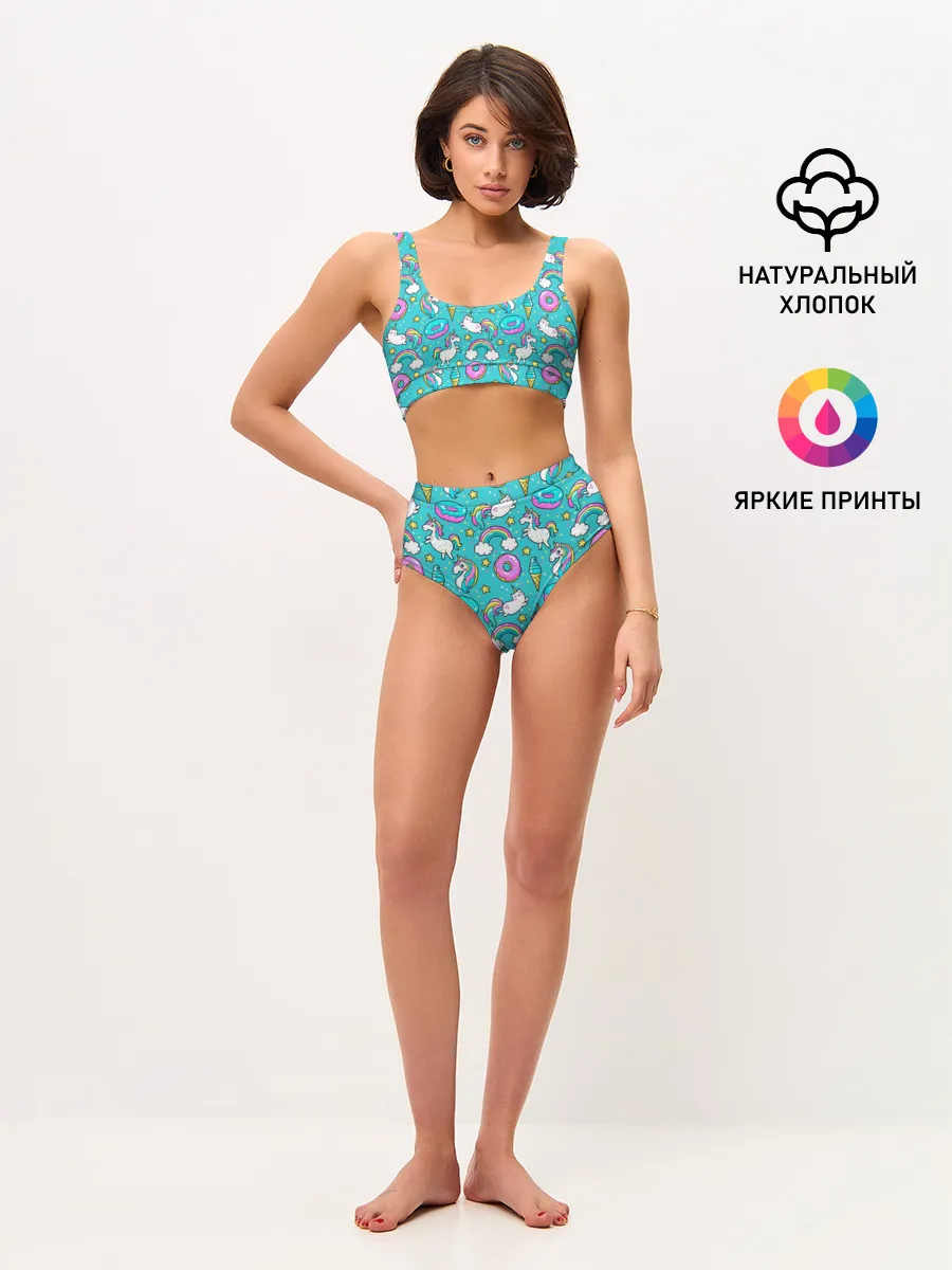 Женские топ и трусы / Turquoise unicorn