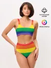 Женские топ и трусы / Радуга
