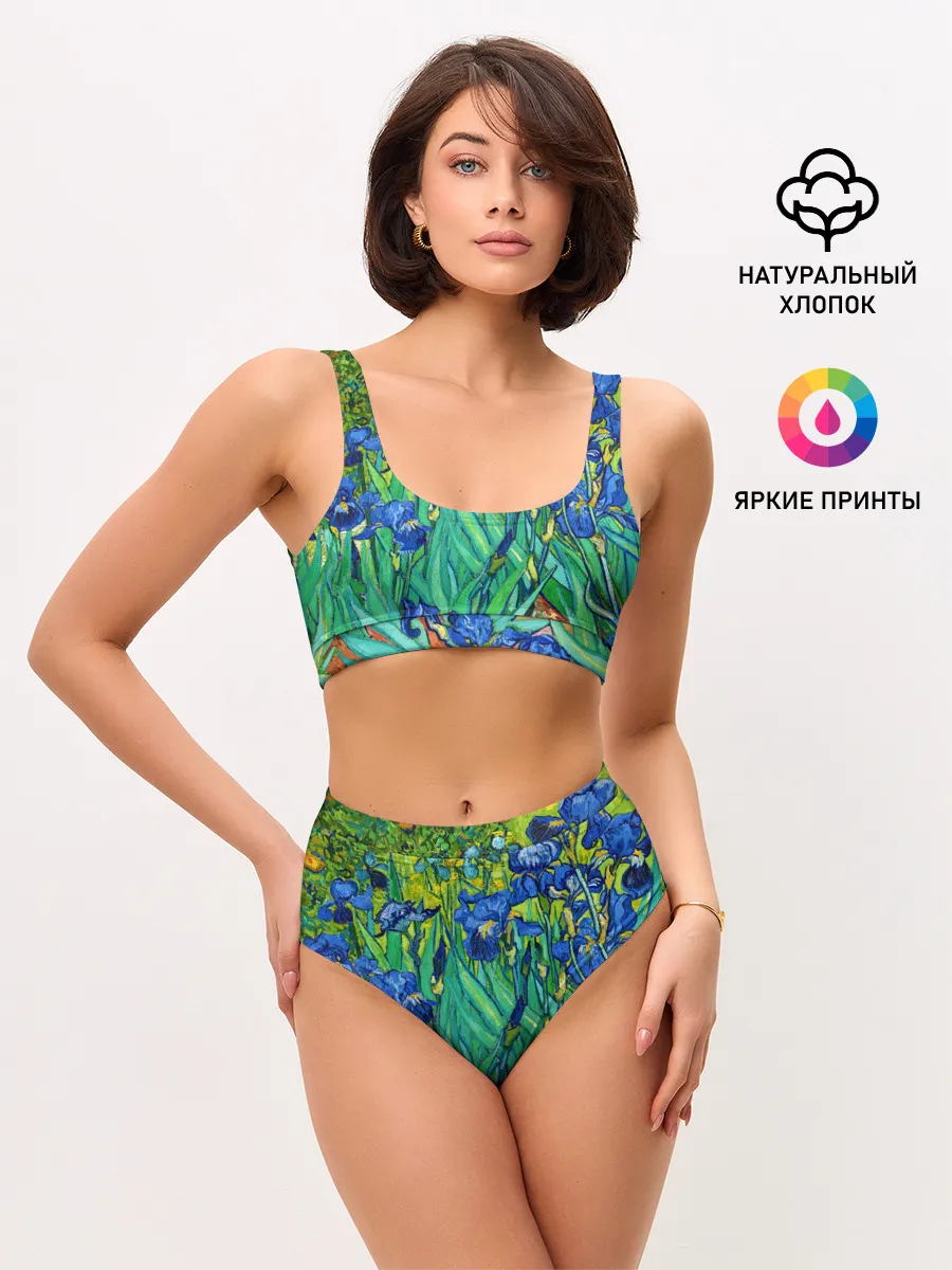 Женские топ и трусы / Ирисы Ван Гога