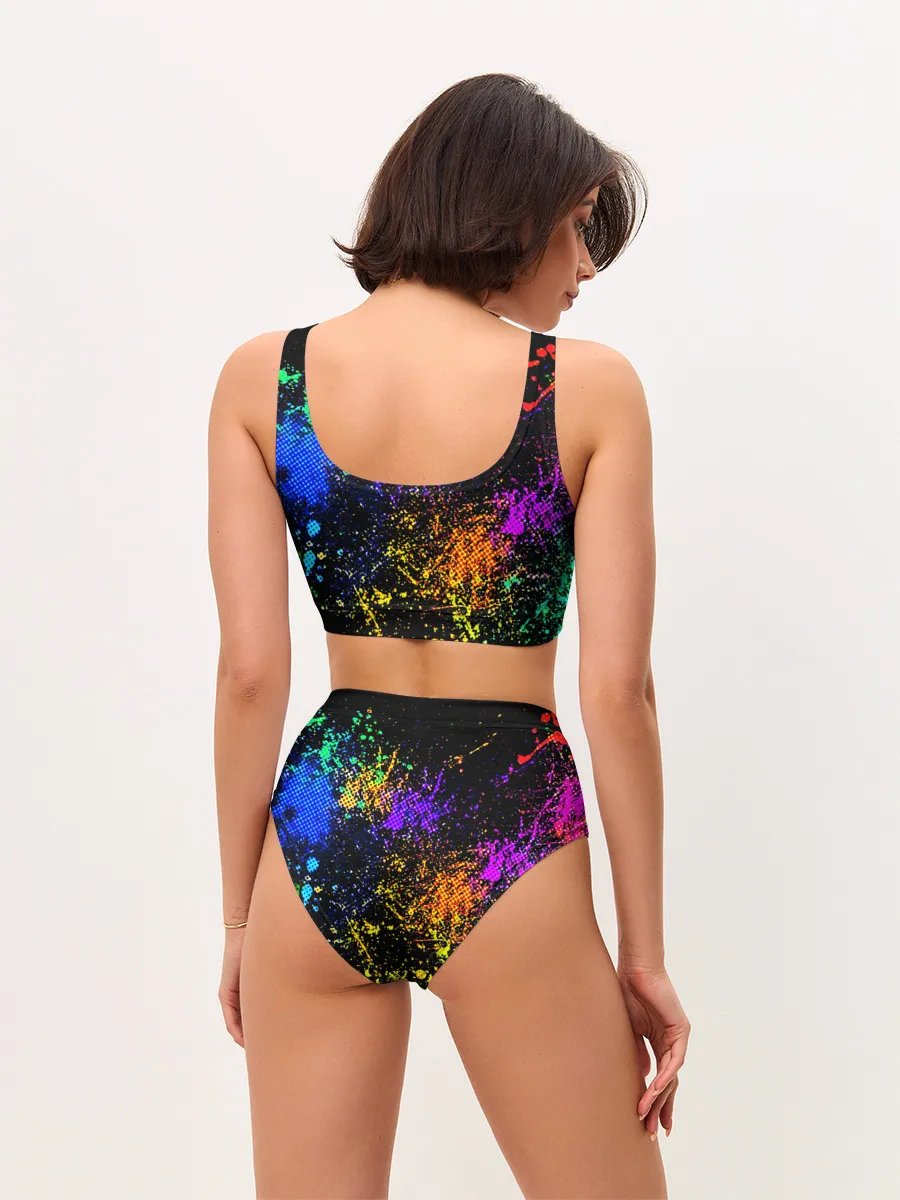 Женские топ и трусы / БРЫЗКИ КРАСОК