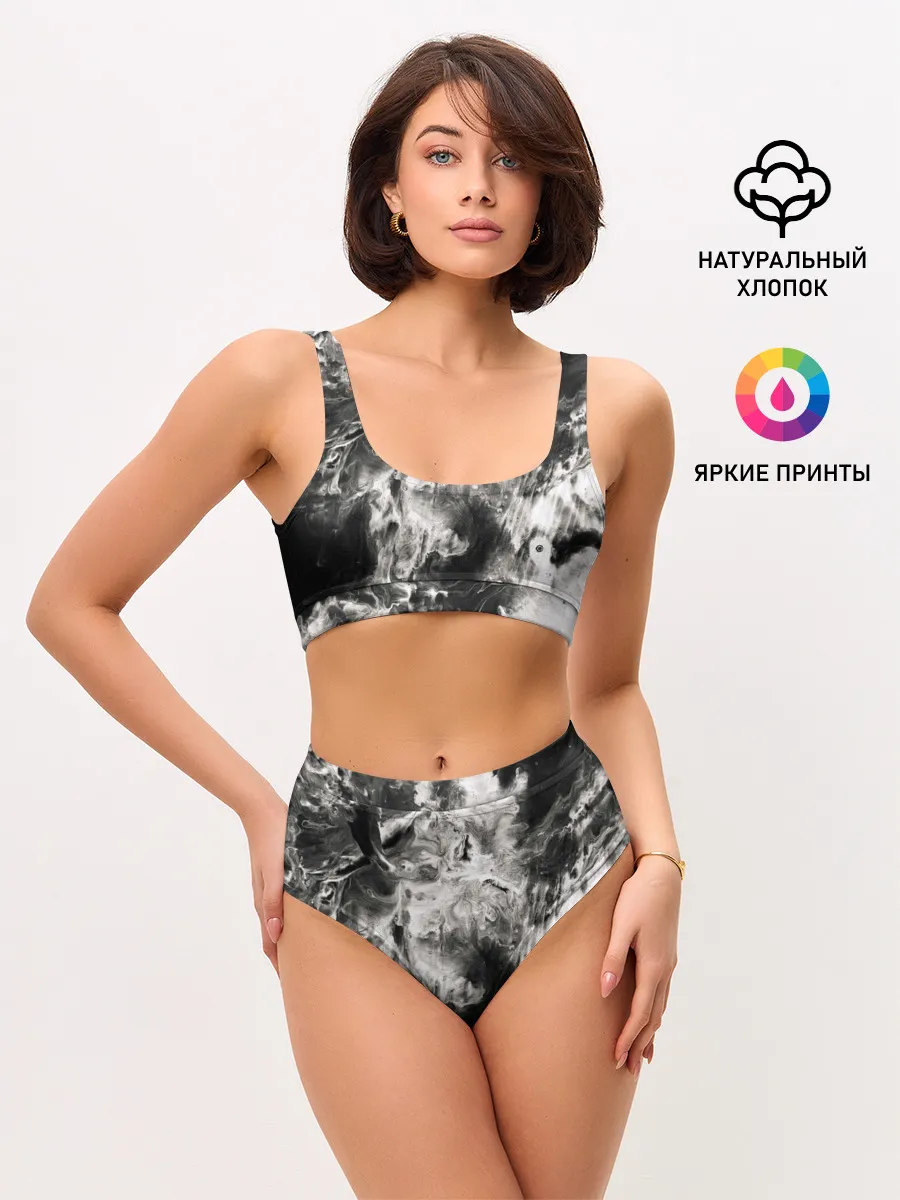 Женские топ и трусы / Мрамор