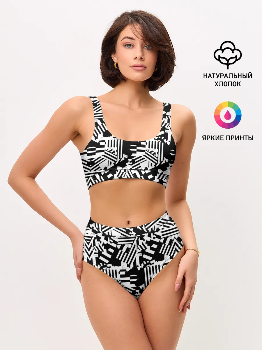 Женские топ и трусы / Хаотичные линии