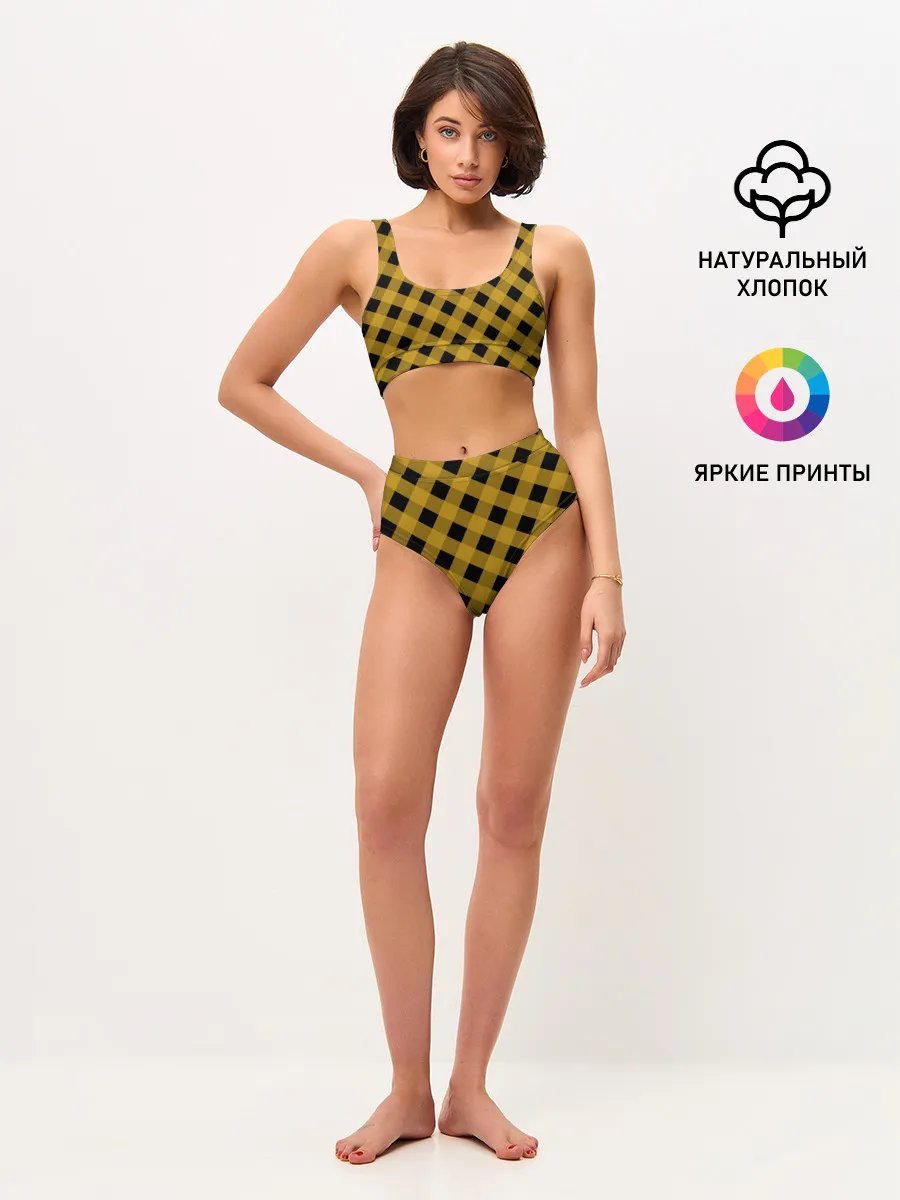 Женские топ и трусы / Шотландка